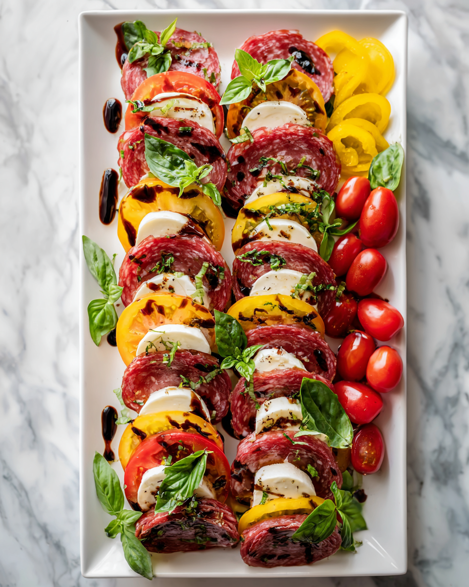 Salami Caprese Salad: The Appetizer Platter Everyone Goes Back to First