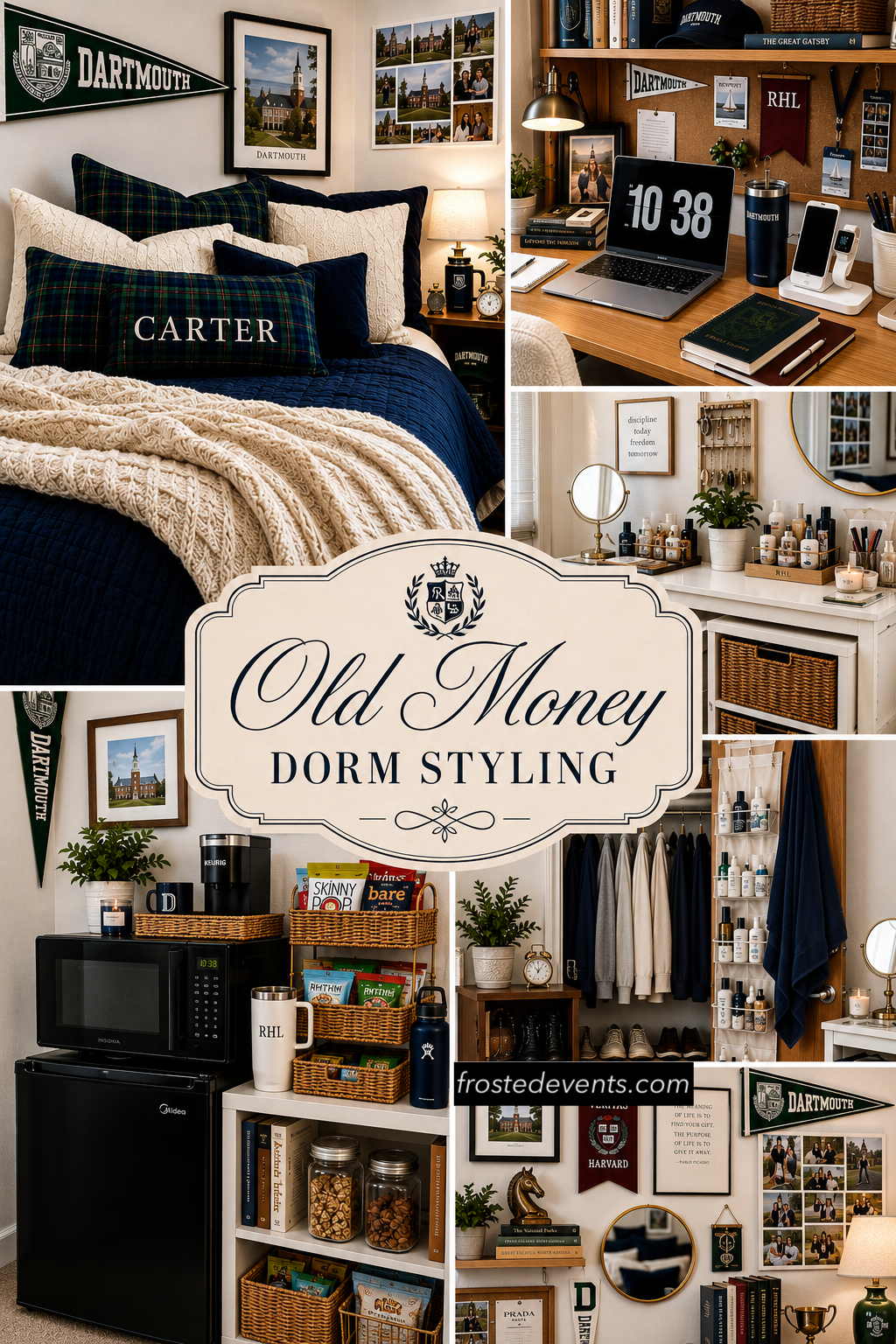 old money dorm room aesthetic