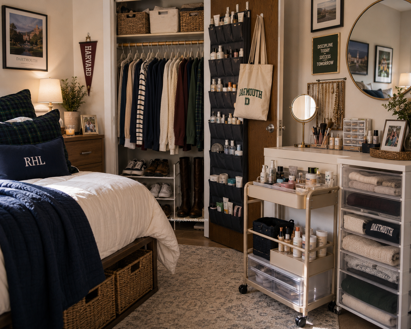 Ralph Lauren dorm room decor