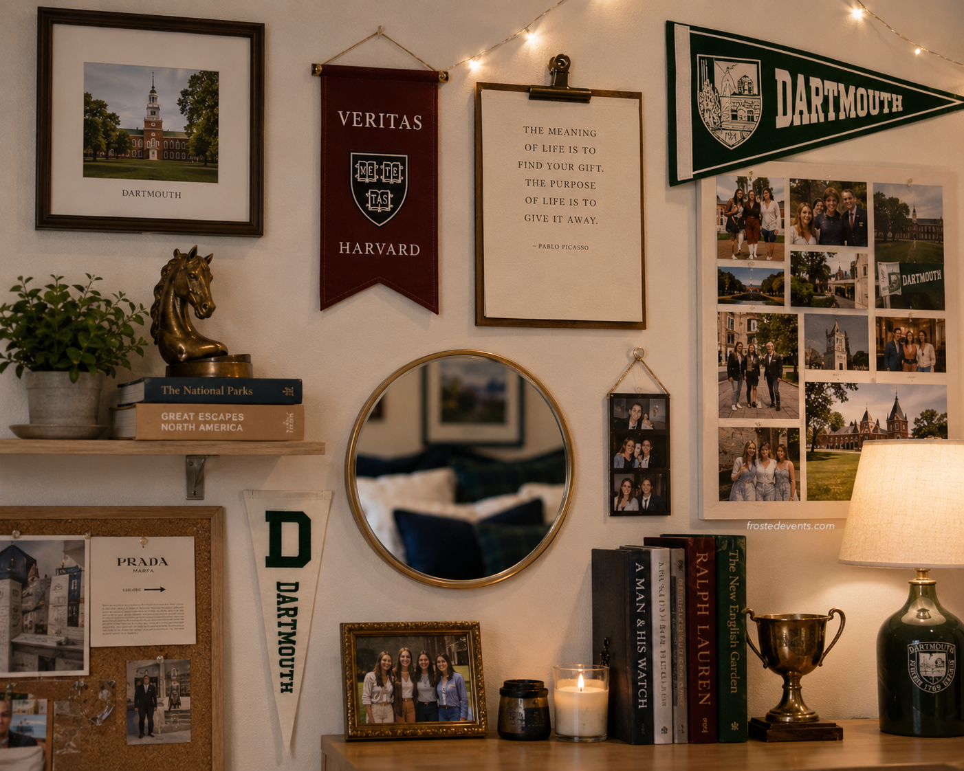 old money dorm room aesthetic