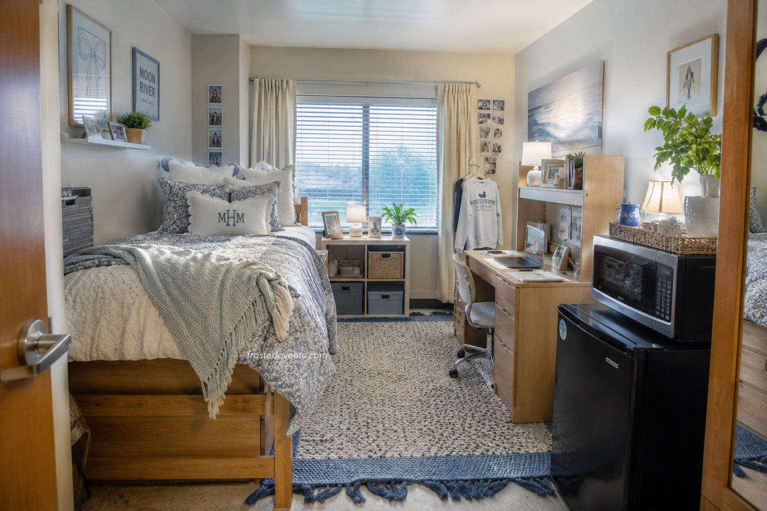 Coastal Granddaughter LoveShackFancy Dorm Decor Ideas for the Most Dreamy Room on Campus