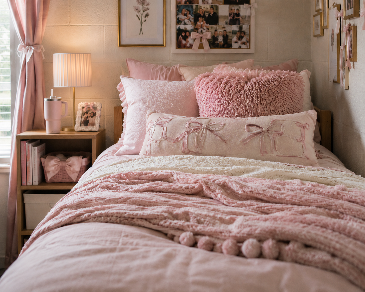 Coquette Pink Dorm Room Decor: Every Piece You Need to Make Your Room Look This Good